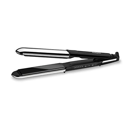 BaByliss Straight and Curl Brilliance Hair Straightener, Silver/ Black