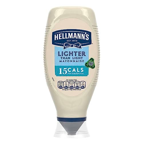 Hellmann's Lighter than Light Mayonnaise 100% recycled plastic bottle light mayo for sandwiches, wraps, and salads 750 ml
