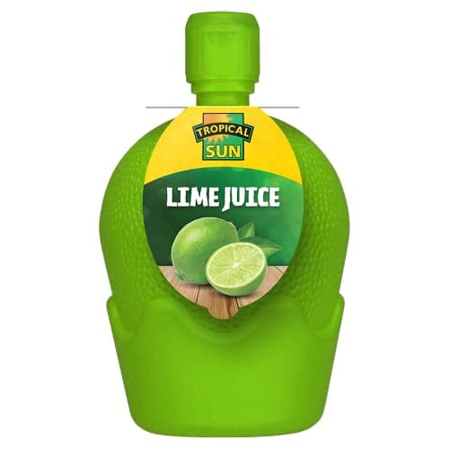 Tropical Sun Mediterranean 100% Pure Lime Juice Squeezy Bottle, 200ml (Pack of 12). Cute Bottle. Perfect for Tacos, Drinks, Sauces, Salad Dressings