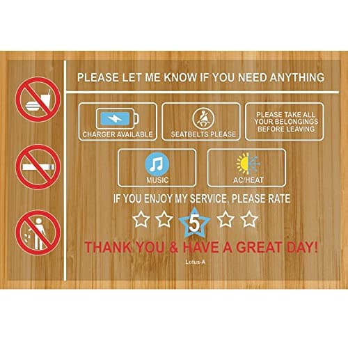 Rideshare Accessories Signs - Rating Tip Sign for Car Taxi Rideshare Driver Rideshare Accessory 3 Window Cling Reusable Removable for Rideshare Rider Automotive Accessories (Rating Signs)