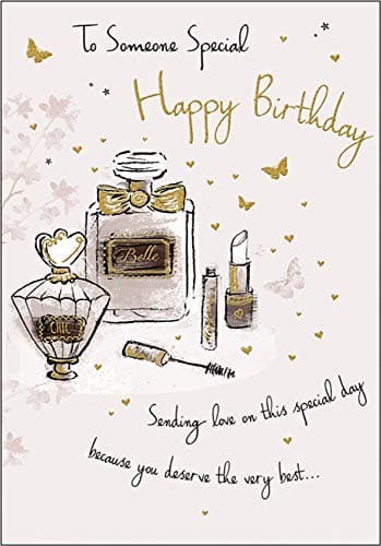 Piccadilly Greetings Group Ltd GORGEOUS GLITTER COATED TO SOMEONE SPECIAL BIRTHDAY GREETING CARD, White, 7 x 5