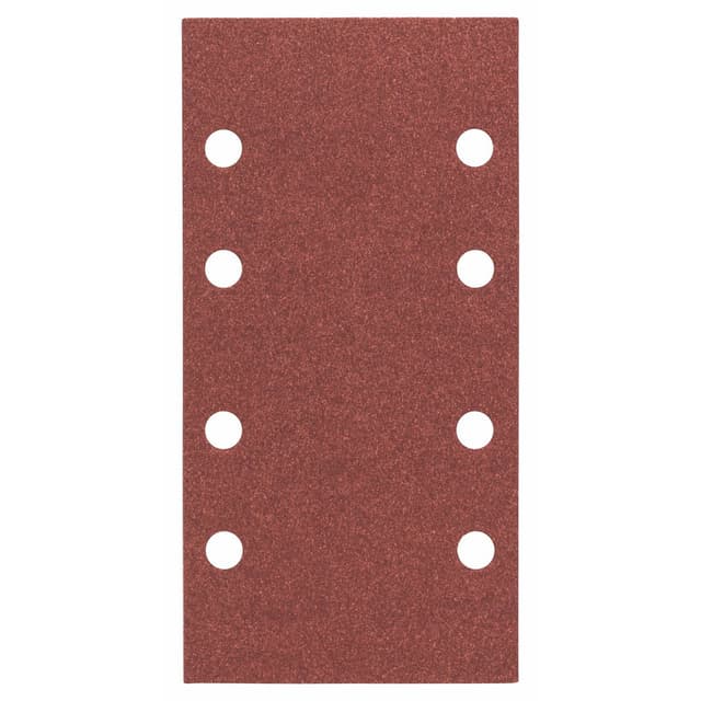 Bosch Accessories 2608605310 Sander Sheet for Wood, Velcro Type, 8 Hole, 93mm x 185mm, P60/120/180 Grit, Blue, Pack of 10