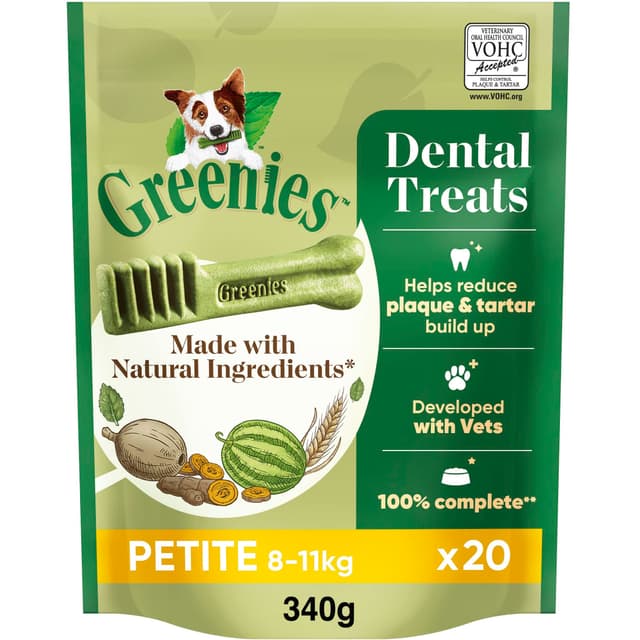Greenies The Smart Dental Treat 120 Chews, Daily Original Petite Dog Treats, Pack of 6 (6 x 340 g)